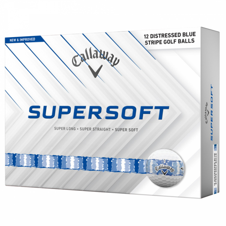 Callaway Supersoft Distressed Stripe Blå (1st duss) i gruppen Golfbollar / Callaway golfbollar hos Dimbo Golf AB (1415034-928157)