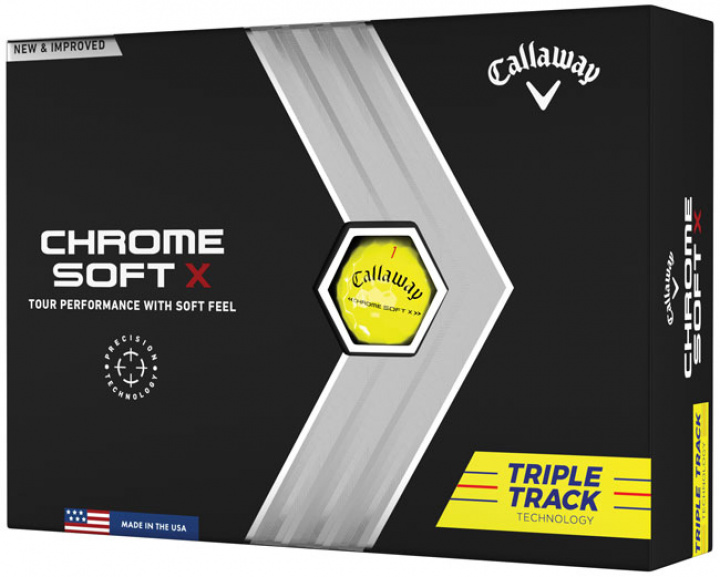 Callaway Golfbollar Chrome Soft 22 X Gul Triple Track (1st duss) i gruppen Rea / Rea Golfbollar hos Dimbo Golf AB (1416032-3030)