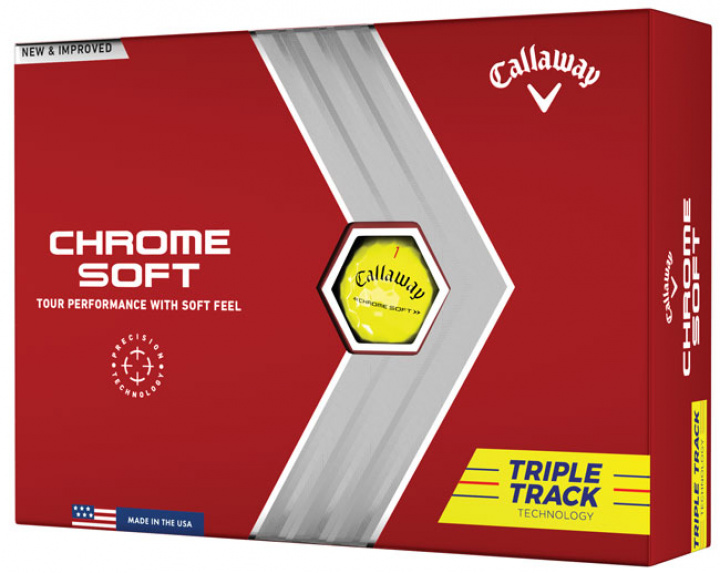 Callaway Golfbollar Chrome Soft 22 Gul Triple Track (1st duss) i gruppen Rea / Rea Golfbollar hos Dimbo Golf AB (1416034-3030)