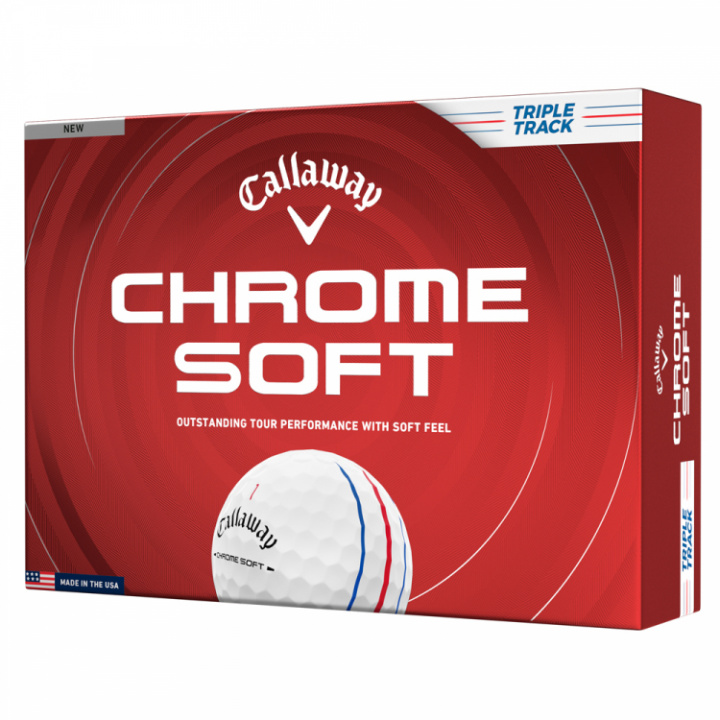 Callaway Chrome Soft Triple Track Vit - Dussin i gruppen Golfbollar / Dussin hos Dimbo Golf AB (1416053-812814)