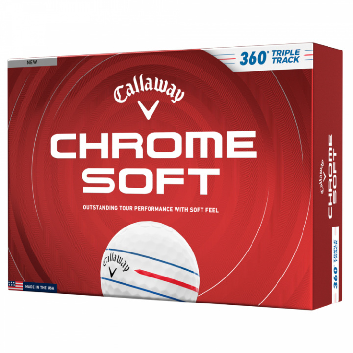 Callaway Chrome Soft Triple Track 360 Vit - Dussin i gruppen Golfbollar / Dussin hos Dimbo Golf AB (1416053-813057)