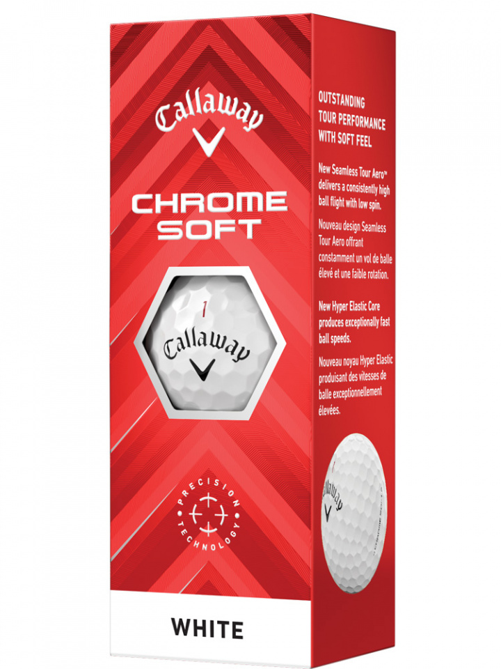 Callaway Golfbollar Chrome Soft 24 Vit (1st 3-pack) i gruppen Golfbollar / 3-pack hos Dimbo Golf AB (1416070-1010)