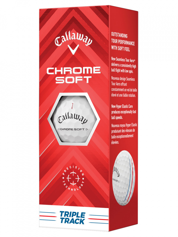 Callaway Golfbollar Chrome Soft Triple Track 24 Vit (1st 3-pack) i gruppen Golfbollar / 3-pack hos Dimbo Golf AB (1416071-1010)
