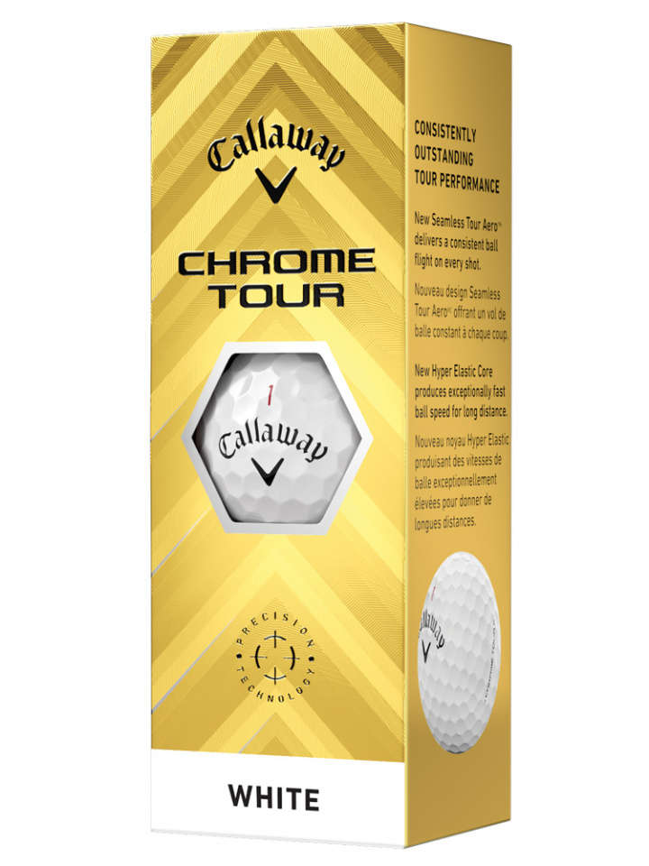 Callaway Golfbollar Chrome Tour 24 Vit (1st 3-pack) i gruppen Golfbollar / 3-pack hos Dimbo Golf AB (1416074-1010)