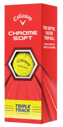Callaway Golfbollar Chrome Soft 20 Gul Triple Track (1st 3-pack)