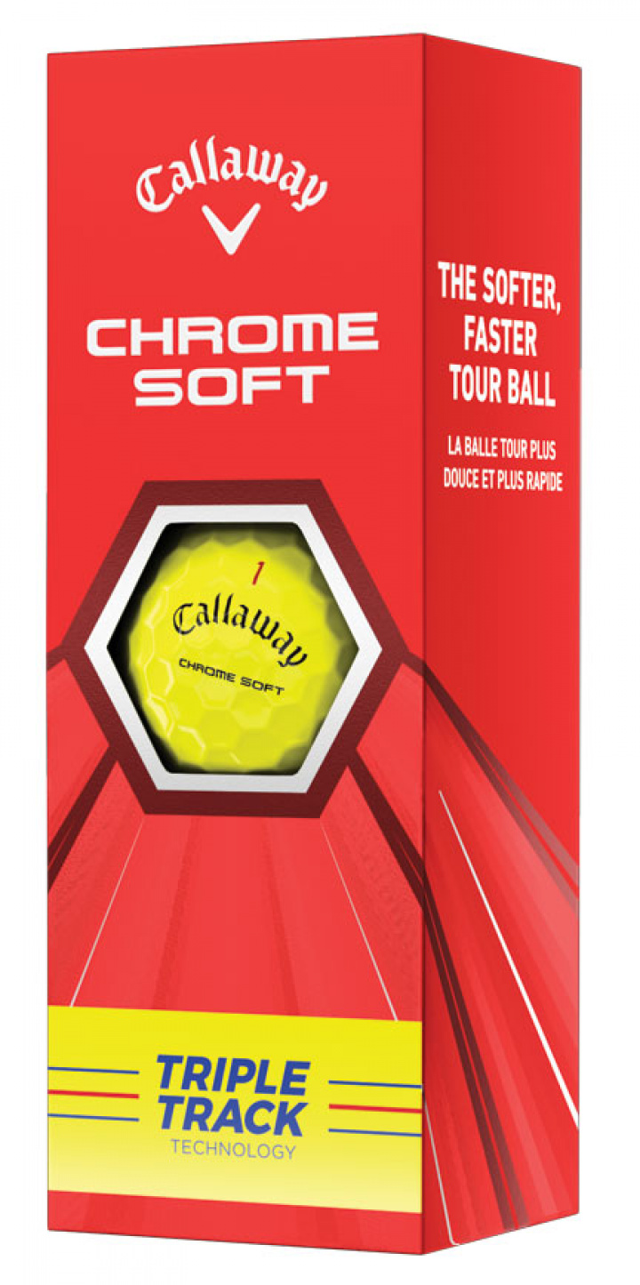 Callaway Golfbollar Chrome Soft 20 Gul Triple Track (1st 3-pack) i gruppen Golfbollar / 3-pack hos Dimbo Golf AB (1418047-3030)