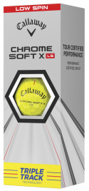 Callaway Golfbollar Chrome Soft 21 X LS Gul Triple Track (1st 3-pack)