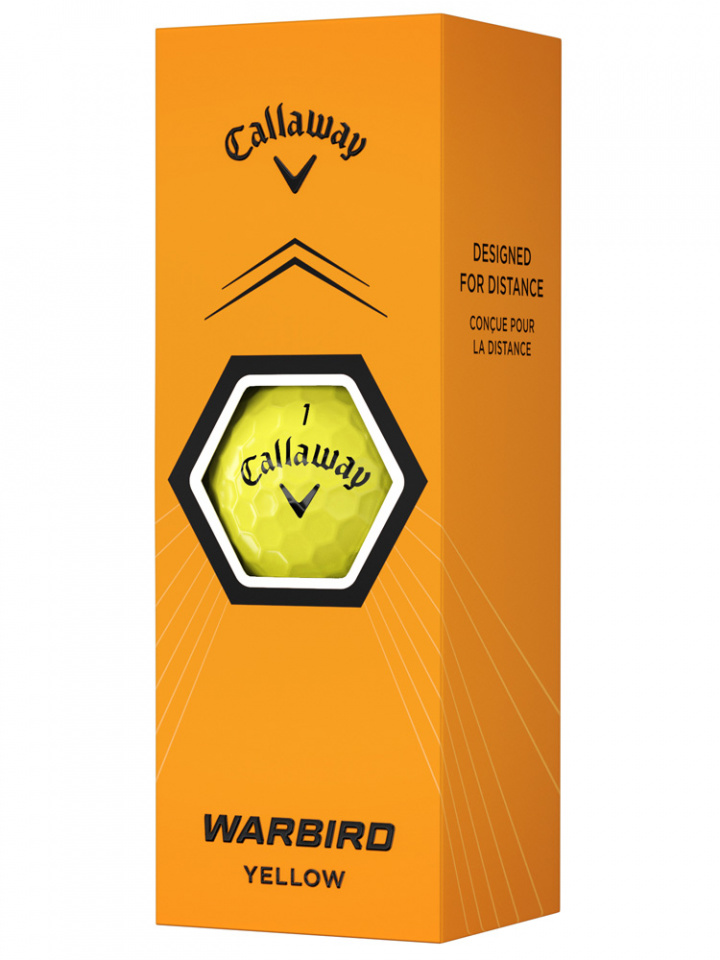 Callaway Golfbollar Warbird 23 Gul (1st 3-pack) i gruppen Golfbollar / 3-pack hos Dimbo Golf AB (1418068-30)