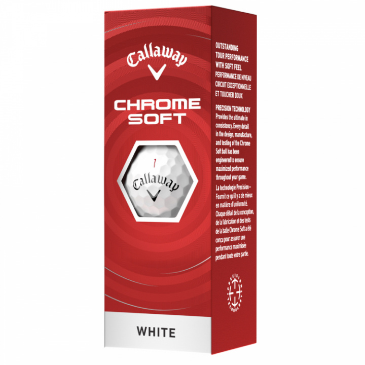 Callaway Chrome Soft Vit - 3-pack i gruppen Golfbollar / 3-pack hos Dimbo Golf AB (1418075-810698)