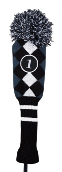 Callaway Headcover PomPom Driver Svart/Titan/Vit