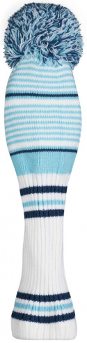 Callaway Headcover Pom Pom Driver Vit/Ljusblå/Marinblå