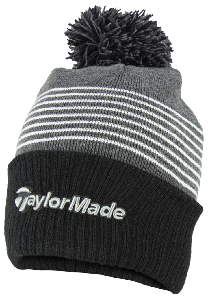 TaylorMade Mössa Bobble Beanie Svart/Grå/Vit i gruppen Kläder / Accessoarer / MÖSSOR hos Dimbo Golf AB (1604010-999010)