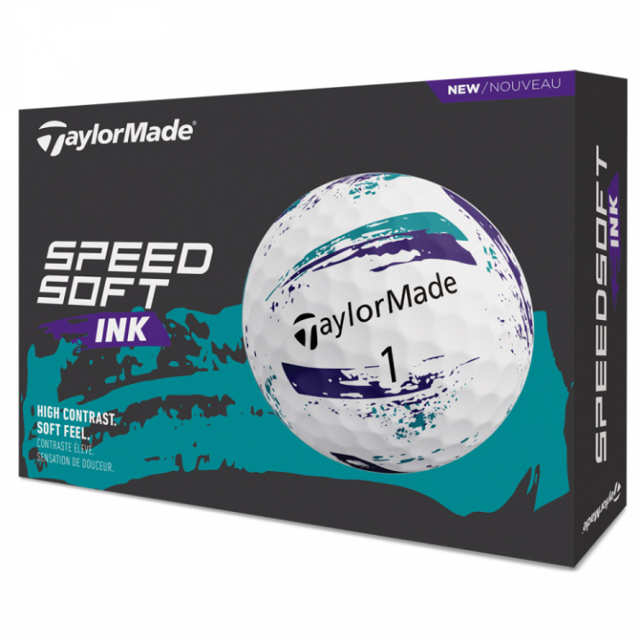 TaylorMade Golfboll SpeedSoft Ink Lila/Teal - Dussin i gruppen Golfbollar / Dussin hos Dimbo Golf AB (1615032-083901)