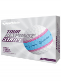 TaylorMade Golfboll Tour Response Stripe Dam Vit/Rosa/Blå 1st dussin
