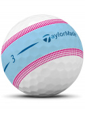 TaylorMade Golfboll Tour Response Stripe Dam Vit/Rosa/Blå 1st dussin
