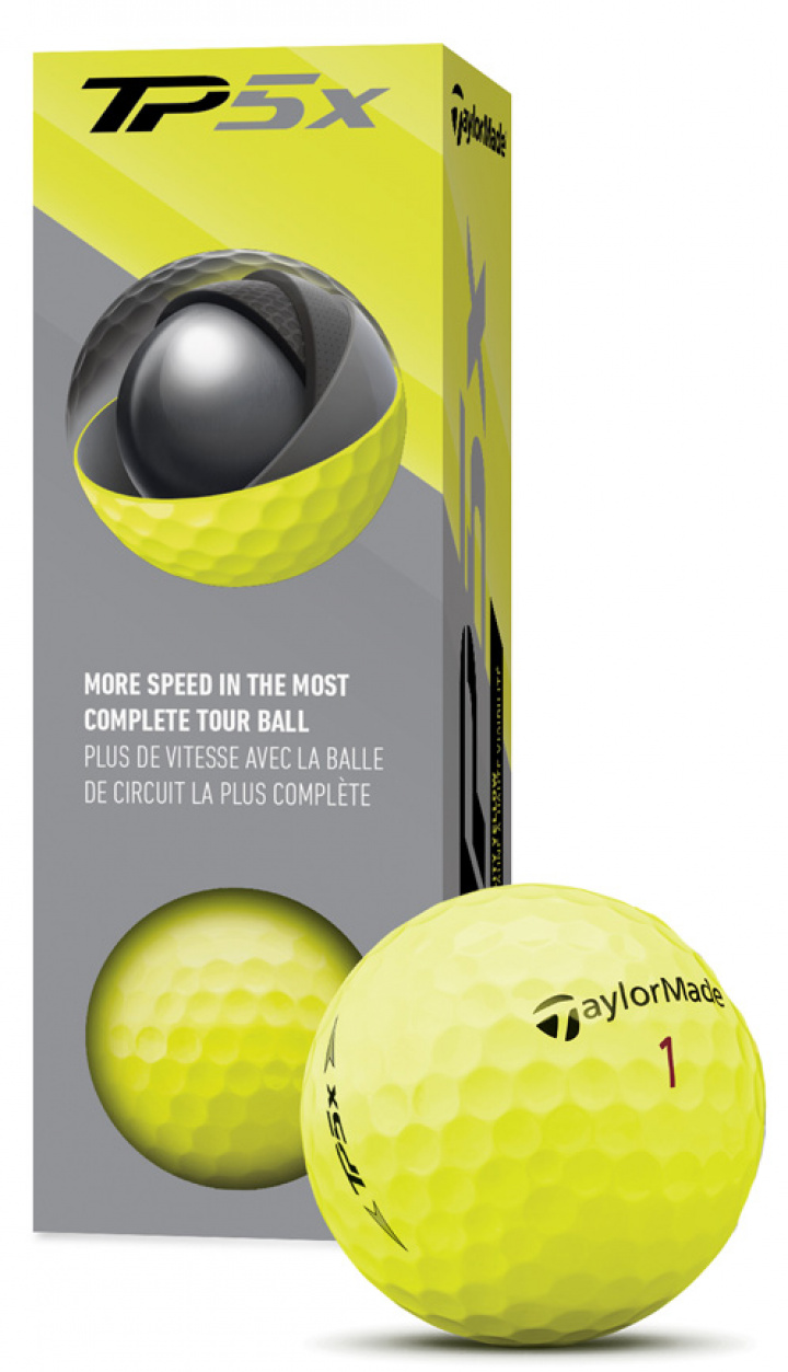 TaylorMade Golfboll TP5 X Gul (1st 3-pack) i gruppen Golfbollar / 3-pack hos Dimbo Golf AB (1618034-3001)
