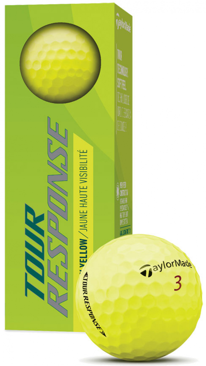 TaylorMade Golfboll Tour Response 2022 Gul (1st 3-pack) i gruppen Golfbollar / 3-pack hos Dimbo Golf AB (1618037-3001)