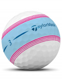 TaylorMade Golfboll Tour Response Stripe Dam Vit/Blå/Rosa (1st 3-pack)