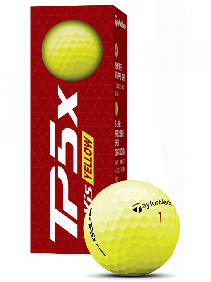 TaylorMade Golfboll TP5 X Gul 2024 (1st 3-pack) i gruppen Golfbollar / 3-pack hos Dimbo Golf AB (1618041-669801)