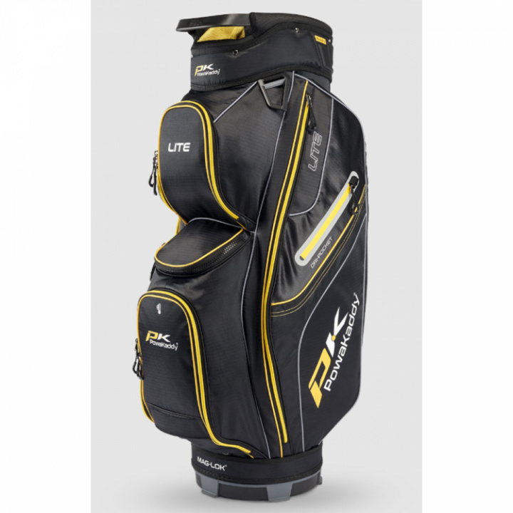 Powa Kaddy Vagnbag DLX Lite Mag-Lok Grå/Gul i gruppen Bagar / Vagnbagar / PowaKaddy Vagnbag hos Dimbo Golf AB (2012028-0936406)