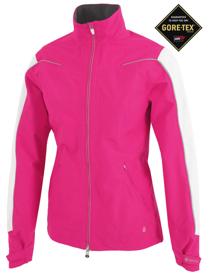 Galvin Green Gore-Tex Paclite Stretch Dam Jacka Aino Rosa/Vit/Silver i gruppen Kläder / Damkläder / REGNJACKOR hos Dimbo Golf AB (2130070-90B2r)