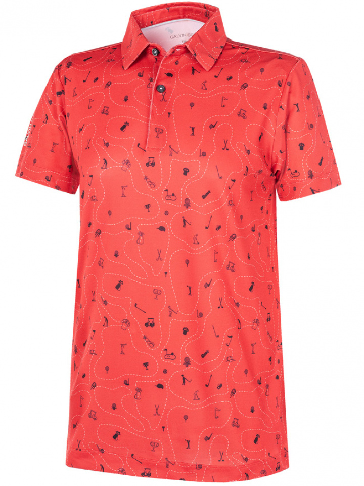 Galvin Green Piké Junior Rowan V8+ Röd/Svart i gruppen Kläder / Junior / Galvin Green Junior hos Dimbo Golf AB (2145039-27Z3r)