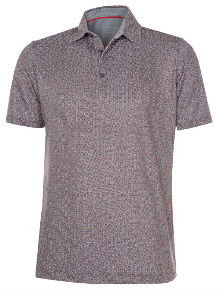 Galvin Green Piké Herr Mauro V8+ Sharkskin/Vit i gruppen Kläder / Herrkläder / KORTÄRMAT / Galvin Green Pike hos Dimbo Golf AB (21500100-71B4r)