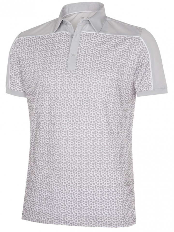 Galvin Green Piké Herr Millard V8+ Cool Grå/Sharkskin/Vit i gruppen Kläder / Herrkläder / KORTÄRMAT / Galvin Green Pike hos Dimbo Golf AB (21500103-07B4r)