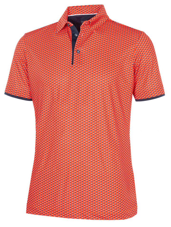 Galvin Green Piké Herr Mark V8+ Orange/Marinblå i gruppen Kläder / Herrkläder / KORTÄRMAT / Galvin Green Pike hos Dimbo Golf AB (21500105-53B4r)