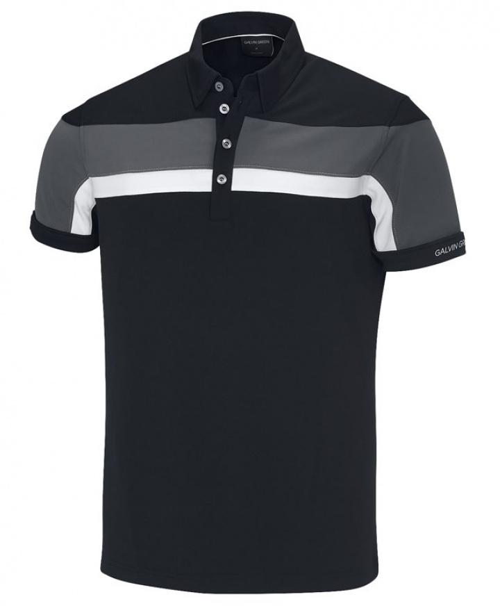 Galvin Green Piké Herr MITCHELL V8+ Svart i gruppen Kläder / Herrkläder / KORTÄRMAT hos Dimbo Golf AB (2150054-77B4r)