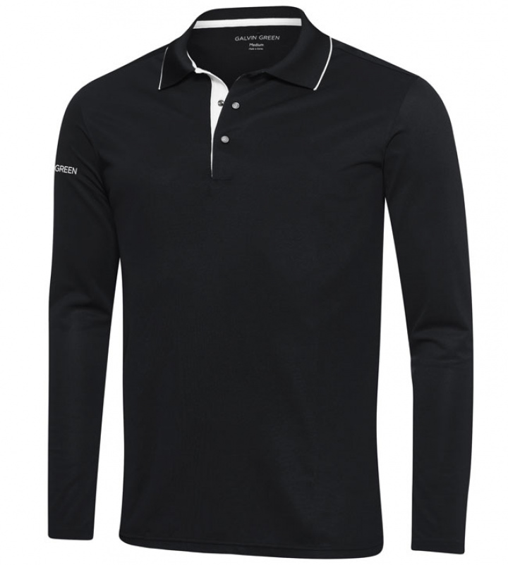 Galvin Green Piké Herr Marc Långärm Svart i gruppen Kläder / Herrkläder / LÅNGÄRMAT hos Dimbo Golf AB (2150065-71B4r)