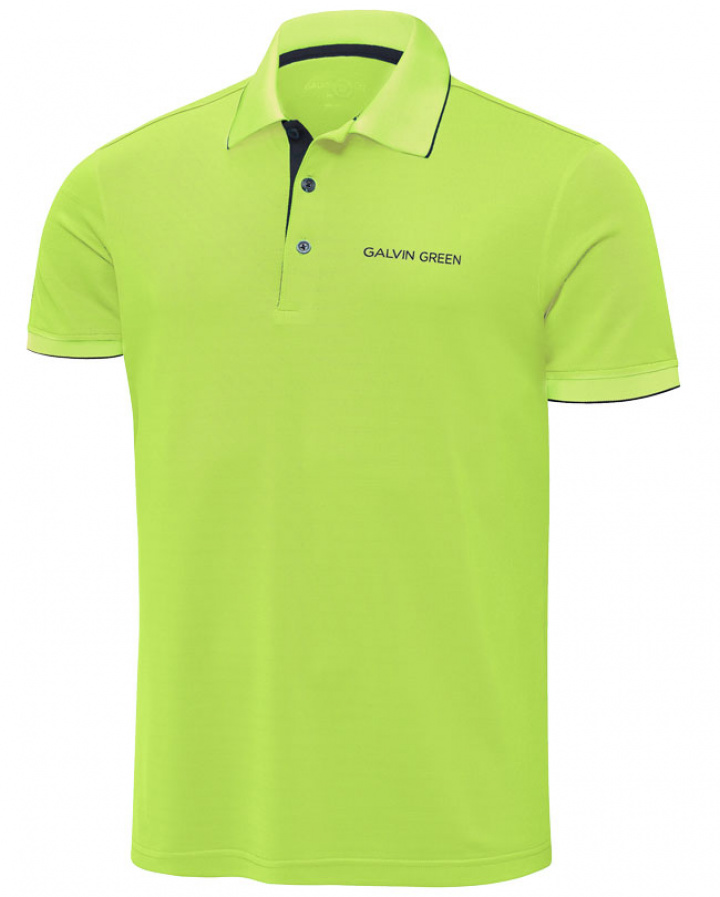 Galvin Green Piké Herr Marty Tour Edition Lime/Svart i gruppen Kläder / Herrkläder / KORTÄRMAT hos Dimbo Golf AB (2150067-86B4r)