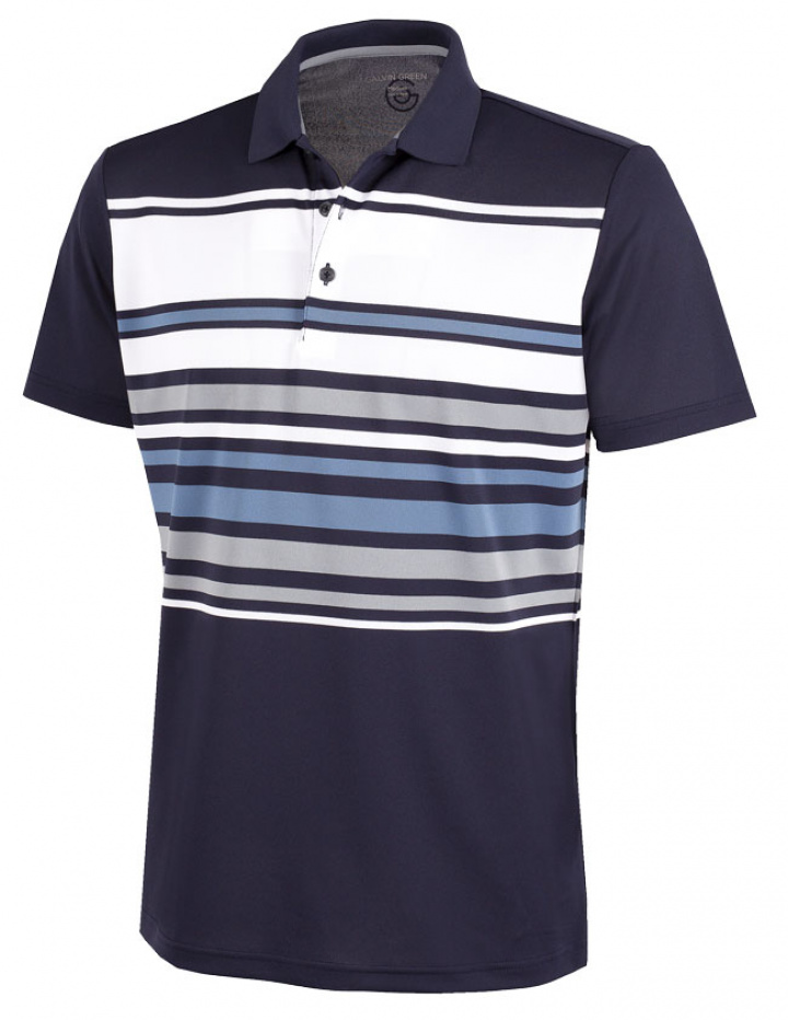 Galvin Green Piké Herr Miguel Marinblå/Vit/Niagara Blå i gruppen Kläder / Herrkläder / KORTÄRMAT hos Dimbo Golf AB (2150075-33B4r)