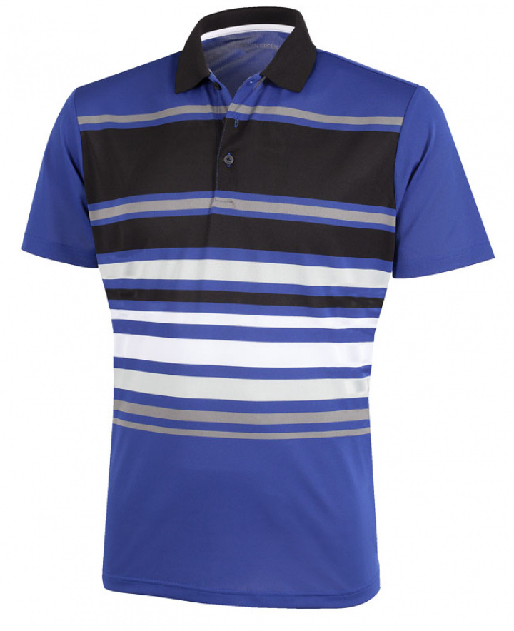 Galvin Green Piké Herr Miguel Surf Blå/Svart/Vit i gruppen Kläder / Herrkläder / KORTÄRMAT hos Dimbo Golf AB (2150075-67B4r)