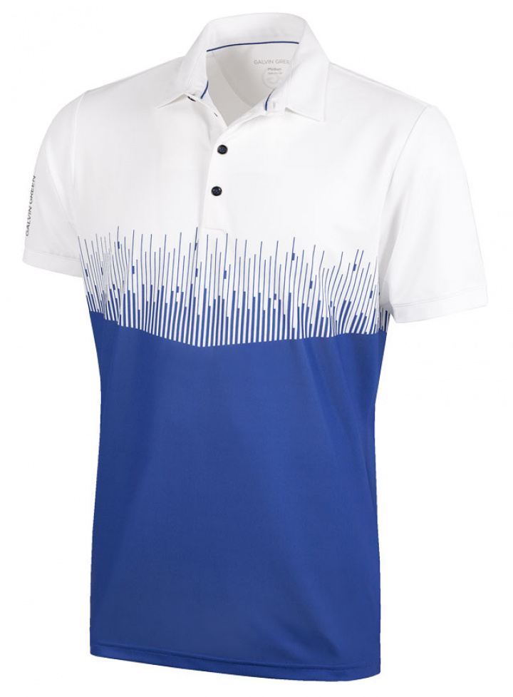 Galvin Green Piké Herr Moss Vit/Surf Blå i gruppen Kläder / Herrkläder / KORTÄRMAT hos Dimbo Golf AB (2150077-16B4r)