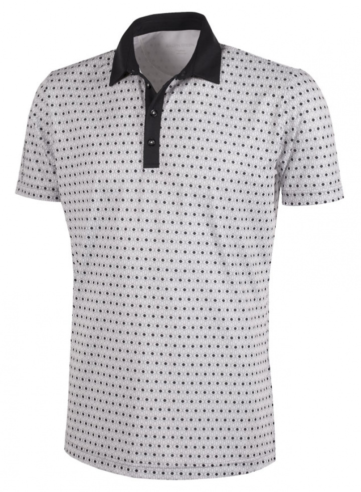 Galvin Green Piké Herr Mario Cool Grå/Sharkskin/Svart i gruppen Kläder / Herrkläder / KORTÄRMAT hos Dimbo Golf AB (2150078-77B4r)