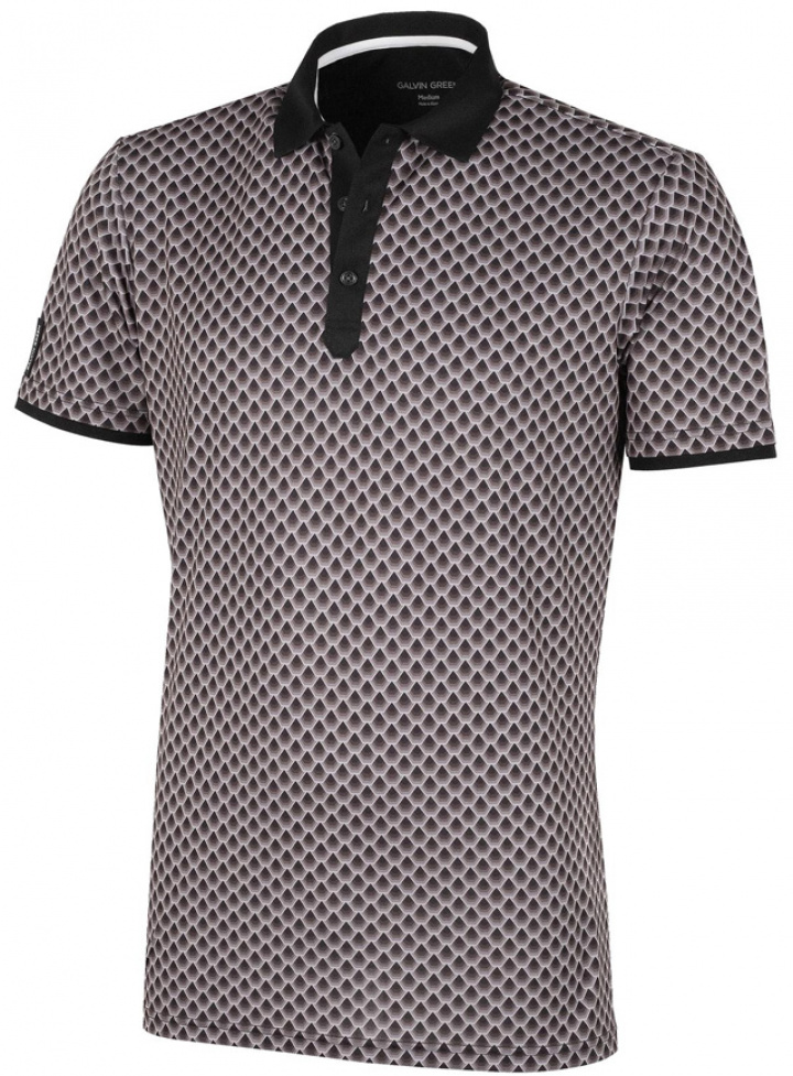 Galvin Green Piké Herr Murray V8+ Svart/Sharkskin i gruppen Kläder / Herrkläder / KORTÄRMAT hos Dimbo Golf AB (2150087-77B4r)