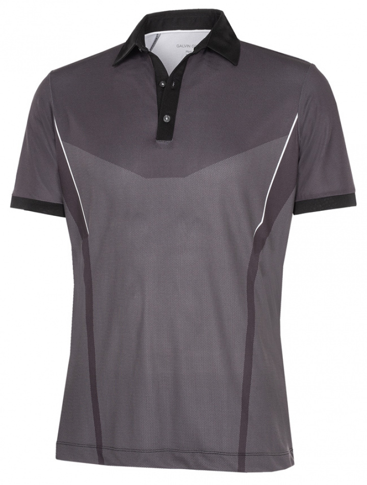 Galvin Green Piké Herr Mateus V8+ Svart/Forged Iron/Vit i gruppen Kläder / Herrkläder / KORTÄRMAT / Galvin Green Pike hos Dimbo Golf AB (2150099-77B4r)