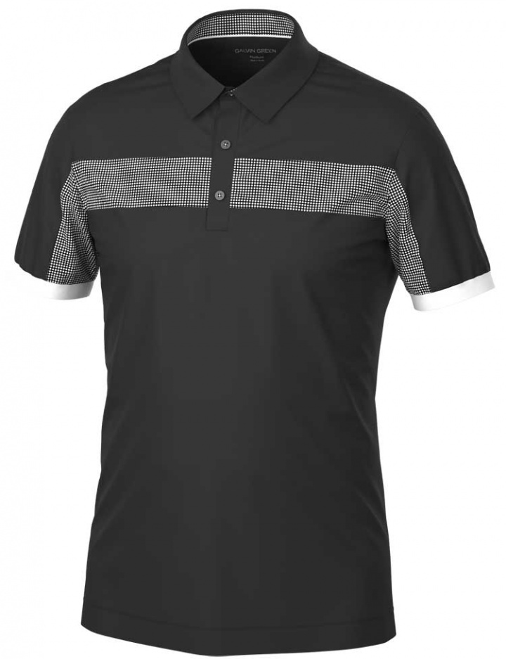 Galvin Green Piké Herr Mills V8+ Svart/Vit i gruppen Kläder / Herrkläder / KORTÄRMAT hos Dimbo Golf AB (2150125-90201r)