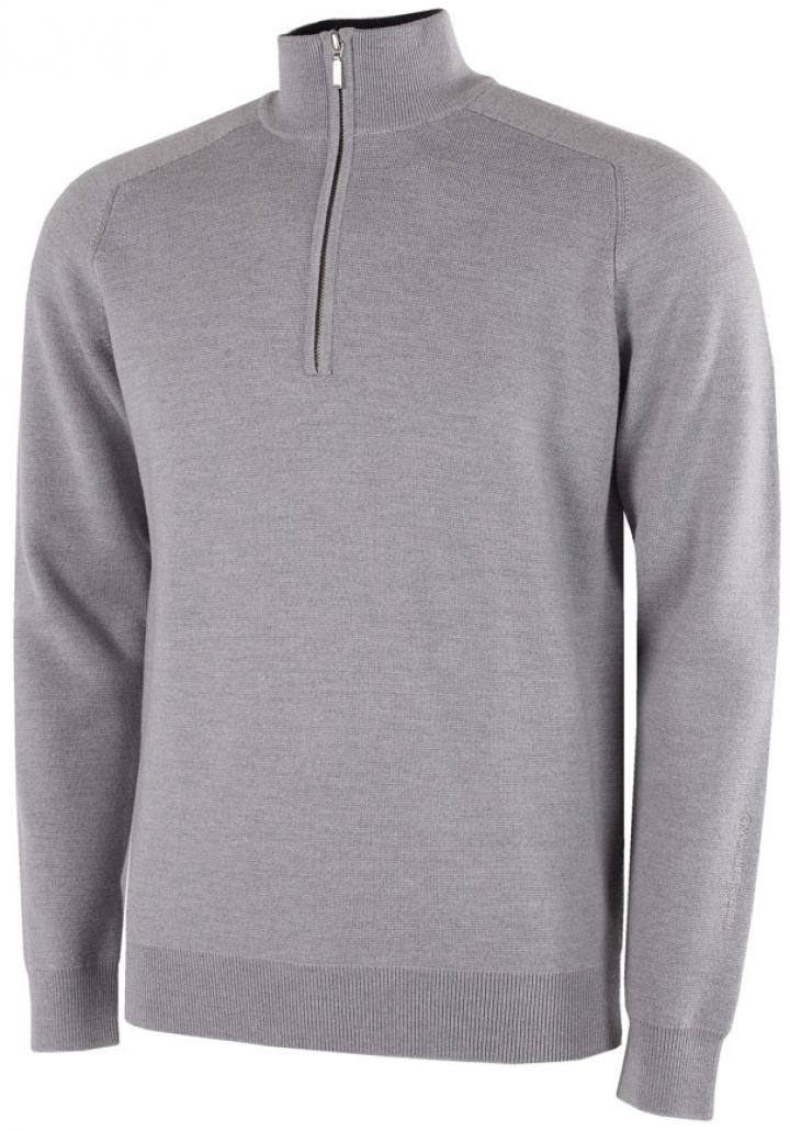 Galvin Green Herr Långärm Merino Ull Half-Zip Chester Grå Melerad i gruppen Kläder / Herrkläder / LÅNGÄRMAT hos Dimbo Golf AB (2154074-07B4r)