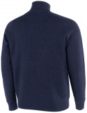 Galvin Green Herr Långärm Merino Ull Half-Zip Chester Marinblå Melerad