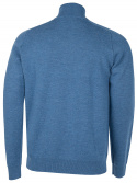 Galvin Green Herr Långärm Merino Ull Half-Zip Chester Blå Melerad