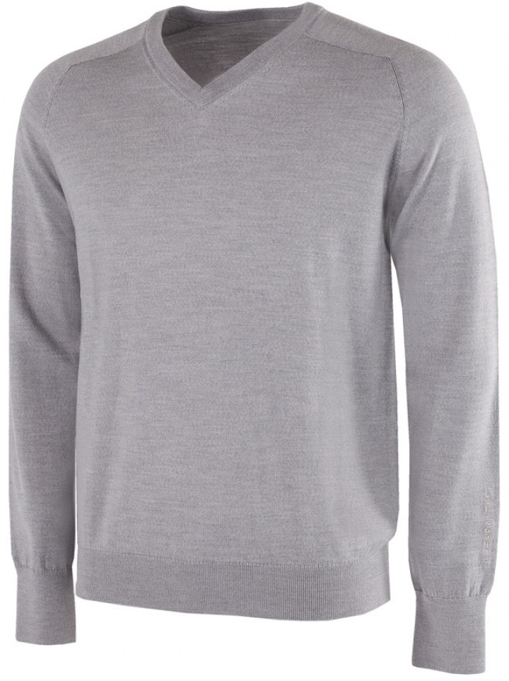 Galvin Green Herr Långärm Merino Ull V-Neck Carl Grå Melerad i gruppen Kläder / Herrkläder / LÅNGÄRMAT hos Dimbo Golf AB (2154076-07B4r)