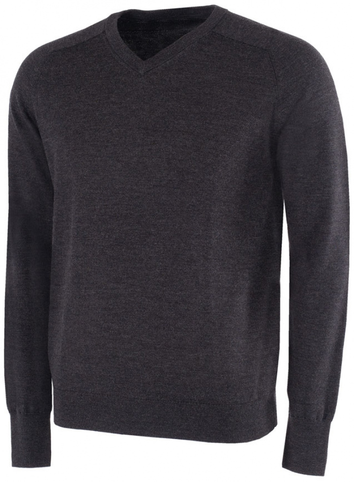 Galvin Green Herr Långärm Merino Ull V-Neck Carl Svart Melerad i gruppen Kläder / Herrkläder / LÅNGÄRMAT hos Dimbo Golf AB (2154076-77B4r)