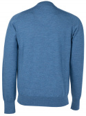 Galvin Green Herr Långärm Merino Ull V-Neck Carl Blå Melerad