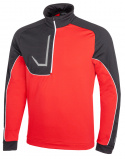 Galvin Green Insula Herr Långärm Half-Zip Daxton Röd/Forged Iron/Vit