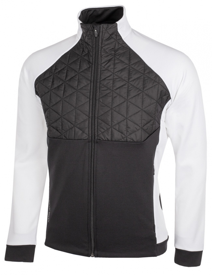 Galvin Green Insula Herr Långärm Full-Zip Dexter Svart/Vit i gruppen Kläder / Herrkläder / LÅNGÄRMAT hos Dimbo Golf AB (2154081-07B4r)