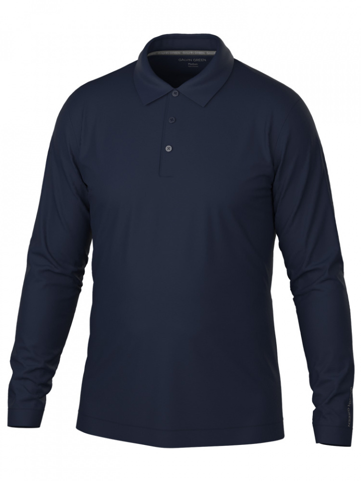 Galvin Green Herr Långärm Piké Michael V8+ Marinblå i gruppen Kläder / Herrkläder / LÅNGÄRMAT hos Dimbo Golf AB (2154088-94051r)