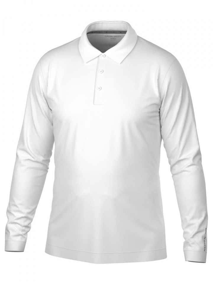 Galvin Green Herr Långärm Piké Michael V8+ Vit i gruppen Kläder / Herrkläder / LÅNGÄRMAT hos Dimbo Golf AB (2154088-94091r)