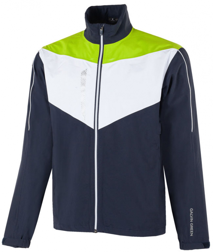 Galvin Green Gore-Tex Herr Paclite Stretch Jacka Full-Zip Armstrong Marinblå/Vit/Lime i gruppen Kläder / Herrkläder / REGNJACKOR hos Dimbo Golf AB (2156132-38B4r)